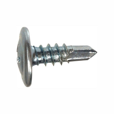 Round #2 Phillips Wafer Head Galvanized Self Drilling Screws M4.2 16mm Carbon Steel