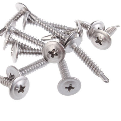 Round #2 Phillips Wafer Head Galvanized Self Drilling Screws M4.2 16mm Carbon Steel